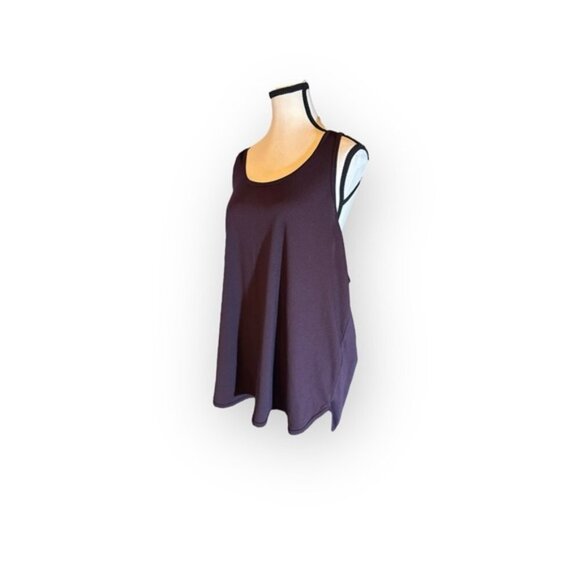 Women’s 3X hyba Eggplant Purple Activewear Moisture Wicking Racerback Top XXXL - Picture 6 of 7